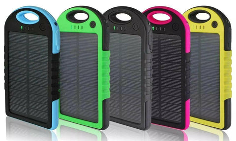 5,000 mAh Water-Resistant Solar Smartphone Charger (2-Pack).