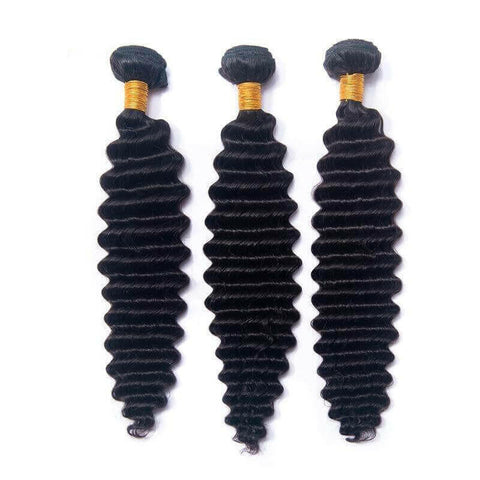 10A Grade 1/3/4 Loose Deep Wave Weave Brazilian Human Hair Extension B.