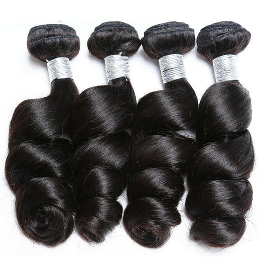 BeuMax 10A Grade 3/4 Loose Wave bundles with 13x4 Frontal.