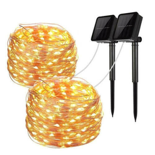 Mini Fiery 100 Lights Shine Like Firebugs With Solar Power 2/ Pak.