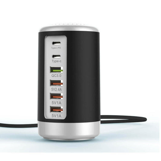 Tower USB With 6 High Speed Charging Ports.