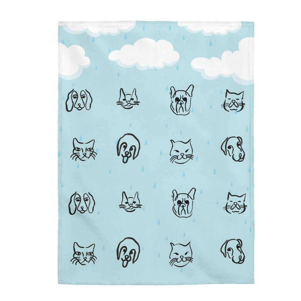 It's Raining Cats and Dogs Plush Blanket.