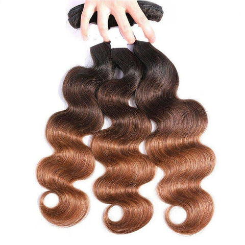 10A Grade #1B/4/30 Body Wave #1B/4/27 BUNDLES with CLOSURES & FRONTALS.