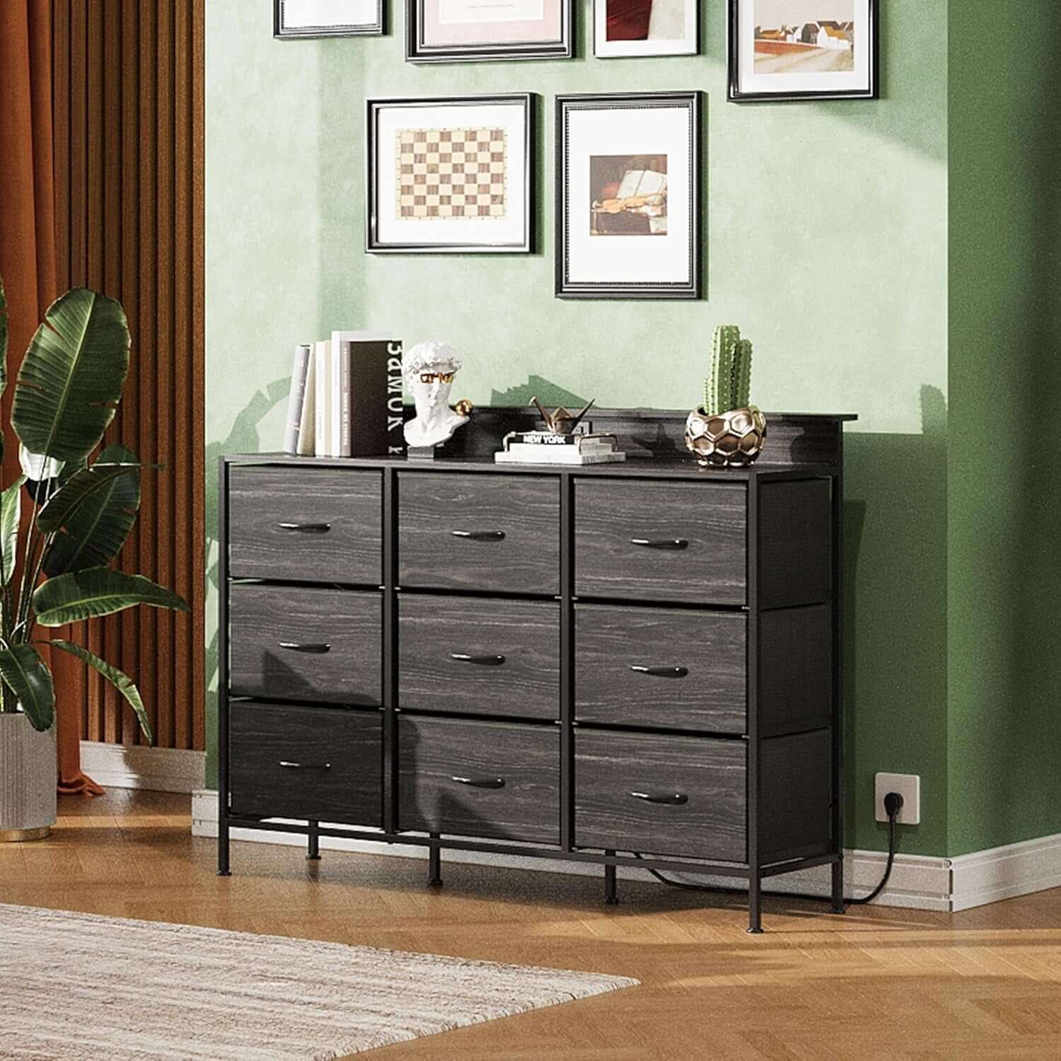 Dresser TV Stand for 55 Inch with LED Lights