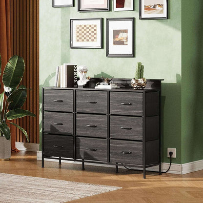 Dresser TV Stand for 55 Inch with LED Lights