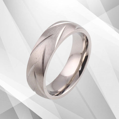 Exquisite Men’s Male Tungsten Wedding Anniversary Band Ring 18Ct White.