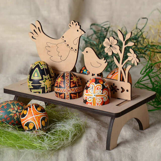 2018 Wooden Creative Easter Egg Shelves for Kids