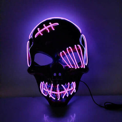 Halloween Scary One-Eyed Pirate Mask Cosplay Led Mask.