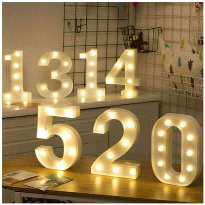 AMZER® Digit Shape Decoration Light Dry Battery Powered Warm White