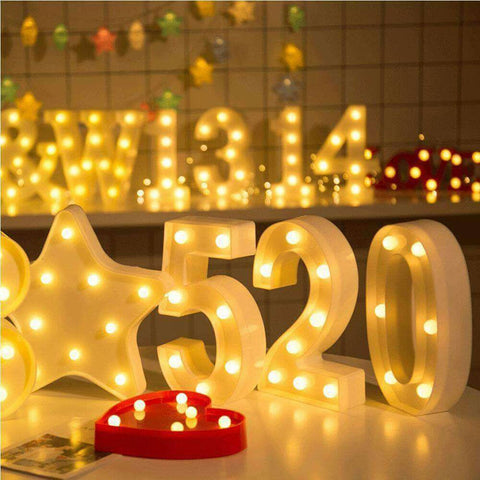 AMZER® Digit Shape Decoration Light Dry Battery Powered Warm White.