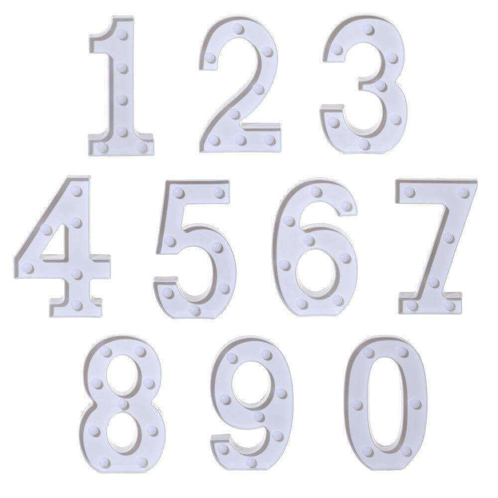 AMZER® Digit Shape Decoration Light Dry Battery Powered Warm White