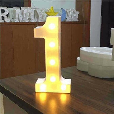 AMZER® Digit Shape Decoration Light Dry Battery Powered Warm White.