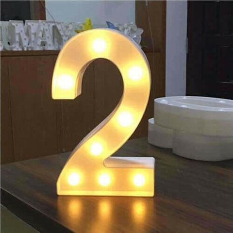 AMZER® Digit Shape Decoration Light Dry Battery Powered Warm White.