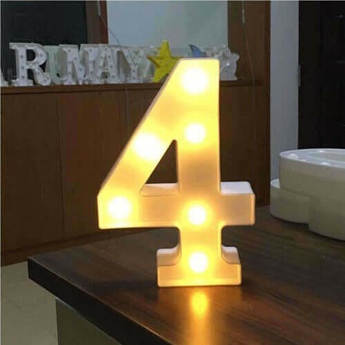 AMZER® Digit Shape Decoration Light Dry Battery Powered Warm White.