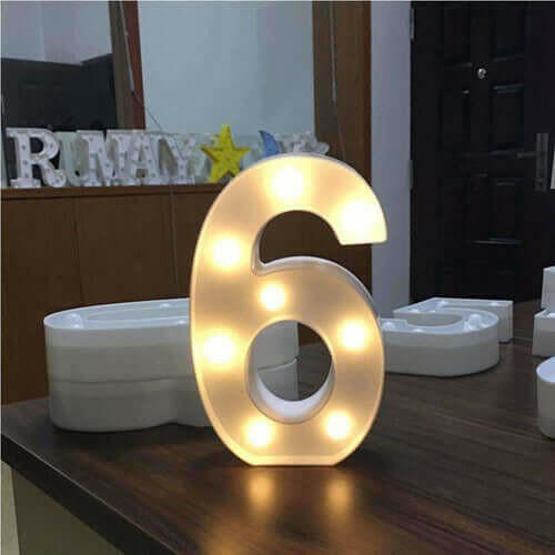 AMZER® Digit Shape Decoration Light Dry Battery Powered Warm White.