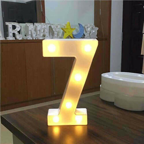 AMZER® Digit Shape Decoration Light Dry Battery Powered Warm White.