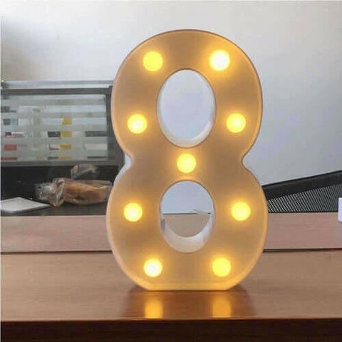 AMZER® Digit Shape Decoration Light Dry Battery Powered Warm White.