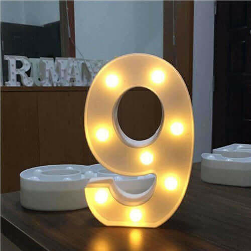 AMZER® Digit Shape Decoration Light Dry Battery Powered Warm White.