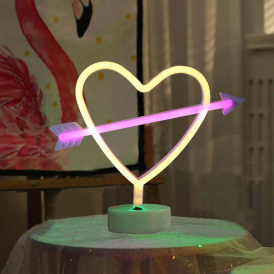 AMZER Neon LED Holiday Light with Holder, Warm Fairy Decorative Lamp.