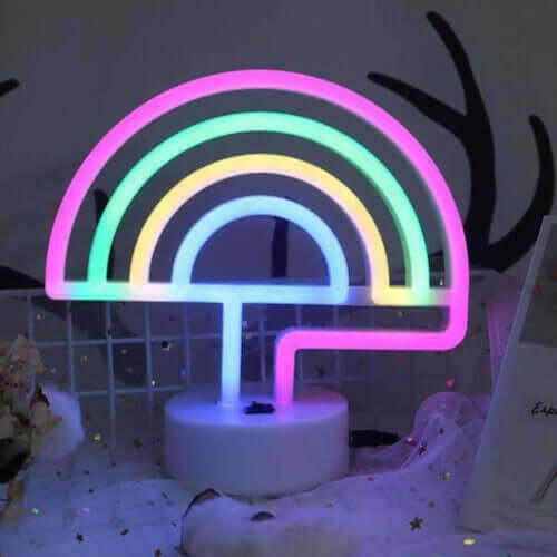 AMZER Neon LED Holiday Light with Holder, Warm Fairy Decorative Lamp.