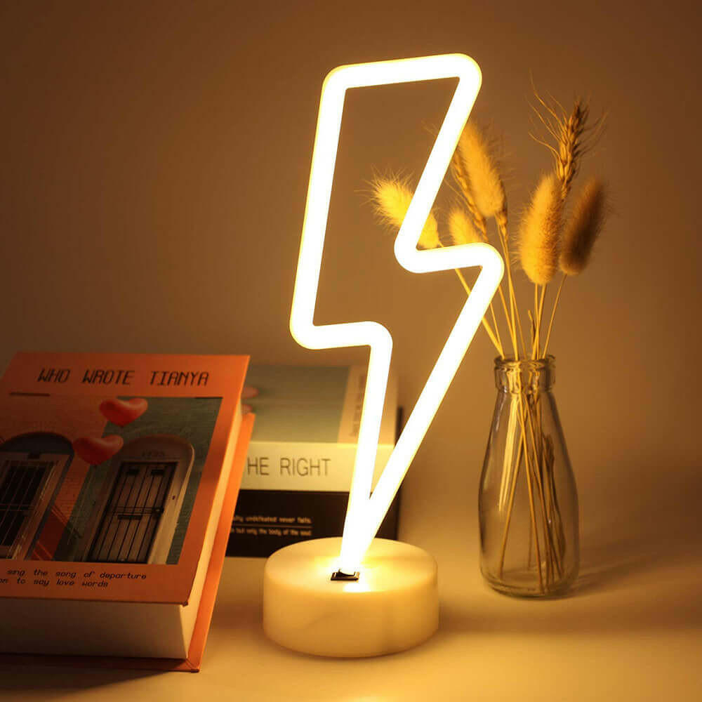 AMZER Neon LED Holiday Light with Holder, Warm Fairy Decorative Lamp.