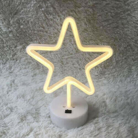 AMZER Neon LED Holiday Light with Holder, Warm Fairy Decorative Lamp.