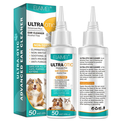 ELAIMEI Pet Ear Cleaning Solution for Dogs &amp; Cats – 50ml