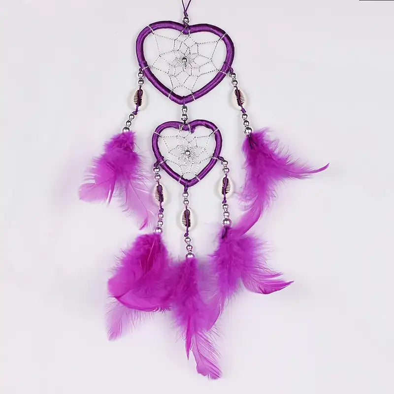 Heart-Shaped Dream Catcher with Feathers