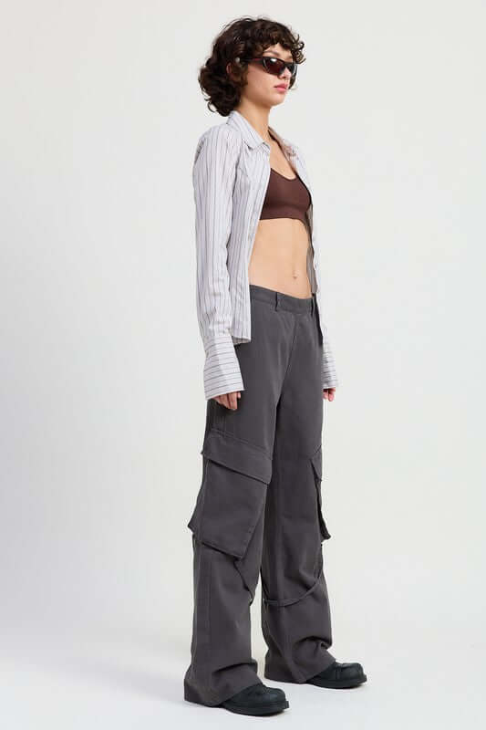 CARGO PANTS WITH POCKET DETAIL