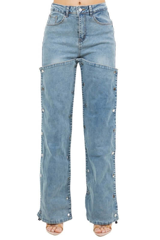 WOMEN FASHION STYLE DENIM PANTS