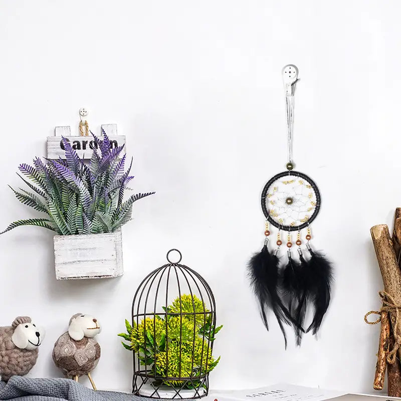 Car Dream Catcher Charm with Feather Tassel Pendant