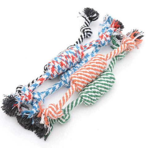 24cm Dog Toy Knot Cotton Rope Pet Puppy Chew Toys