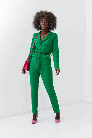 Elegant green long sleeve jumpsuit 25280.