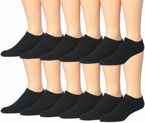 James Fiallo Men's 12-Pairs Performance Low Cut Athletic Sport Socks.