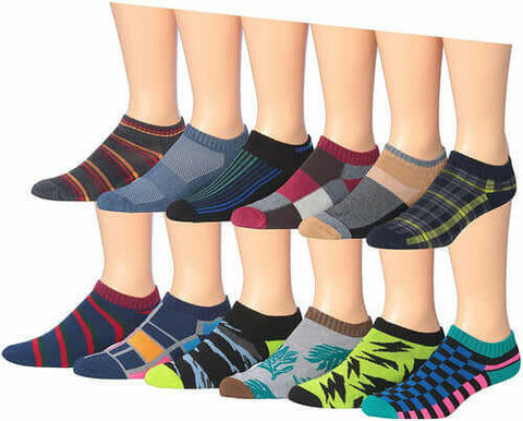 James Fiallo Men's 12-Pairs Performance Low Cut Athletic Sport Socks.