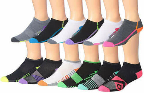 James Fiallo Men's 12-Pairs Performance Low Cut Athletic Sport Socks.