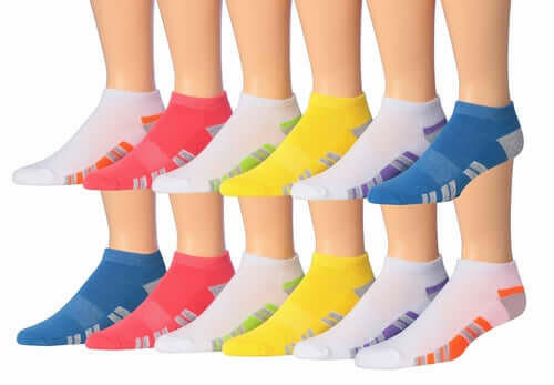 James Fiallo Men's 12-Pairs Performance Low Cut Athletic Sport Socks.