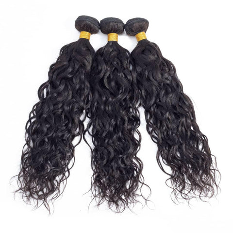 BeuMAX 10A Grade 3/4 Bundles Water Wave Peruvian Human Hair Extensions.