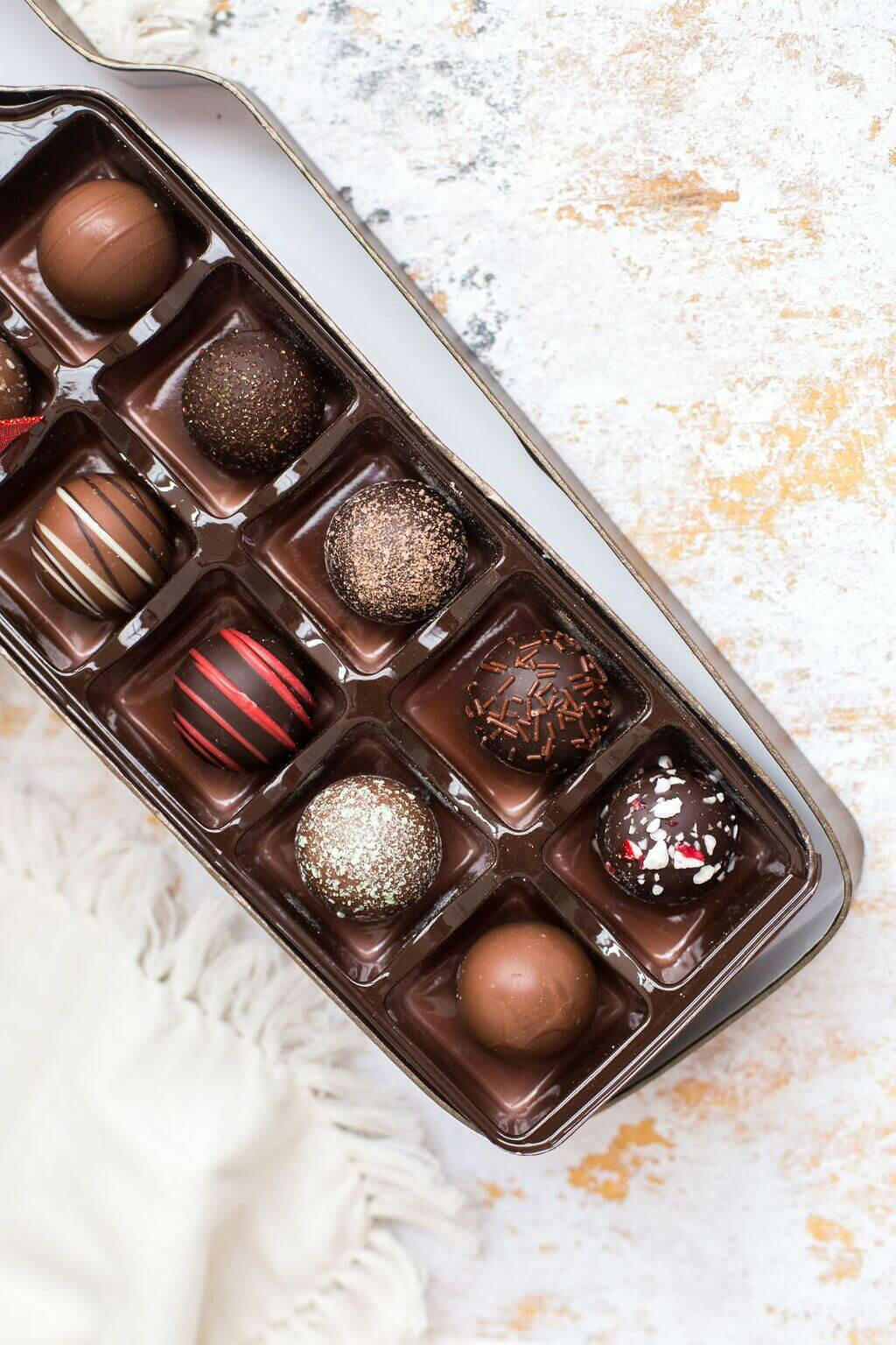 Wine Truffle Box Assortment.