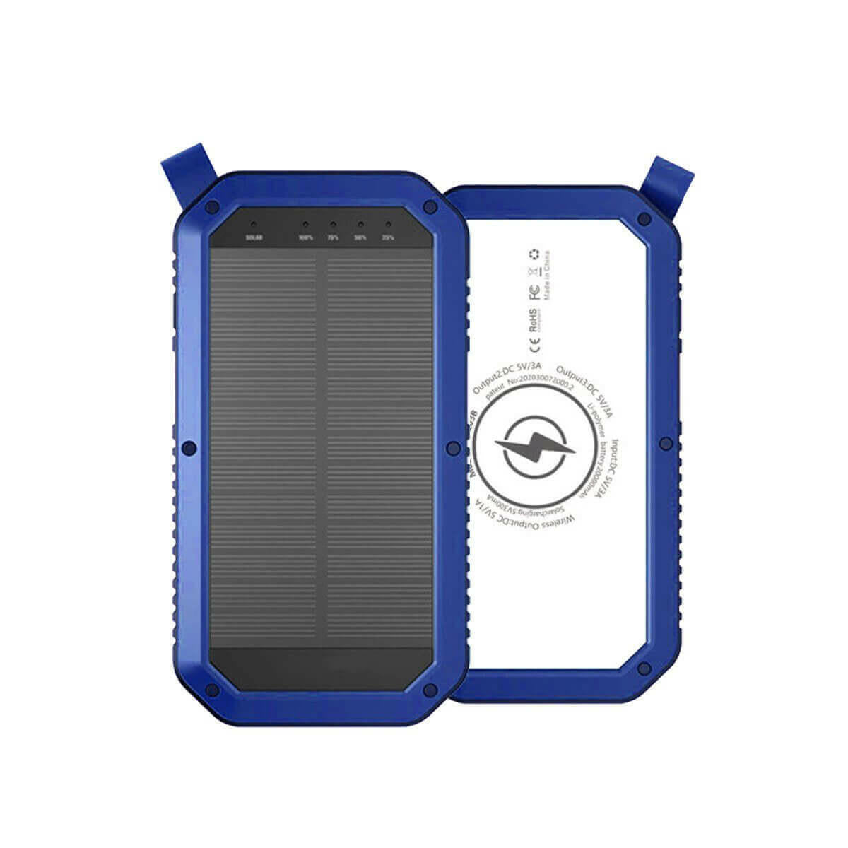 Sun Chaser Mini Solar Powered Wireless Phone Charger 10,000 mAh With.