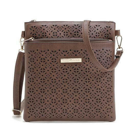 Blossomita Handbag With Cutout Flower Design.