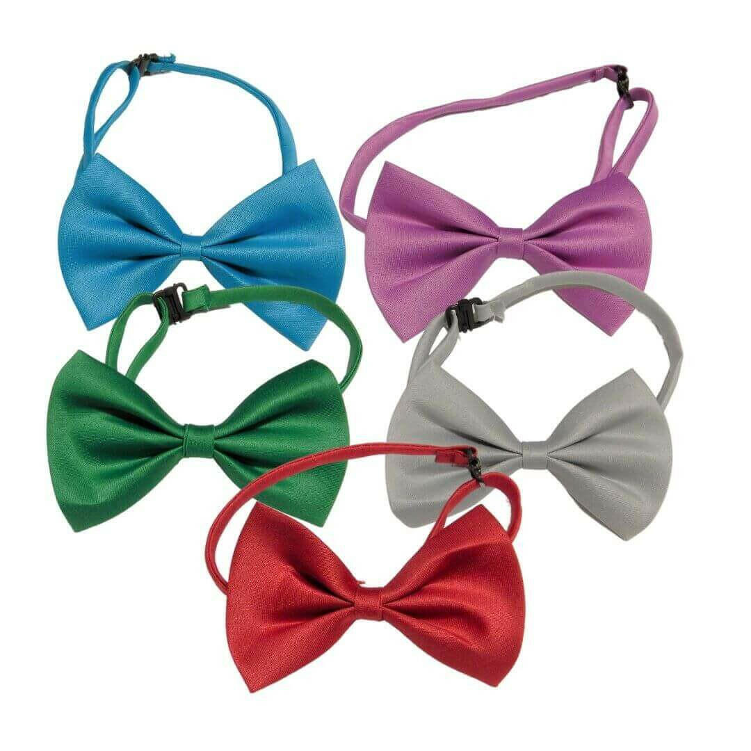 5 PCS ADJUSTABLE DOG BOW TIES (Random Colors).