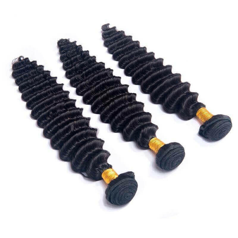 10A Grade 3/4 Loose Deep Wave bundles with 4x4 Closures &amp; 13x4 Frontal