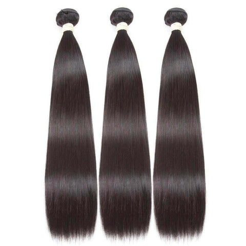 BeuMax 10A Grade 3/4 Straight Hair Bundles with 2x6 Closure Brazilian.