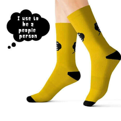 I Use To Be a People Person Funny Novelty Socks.