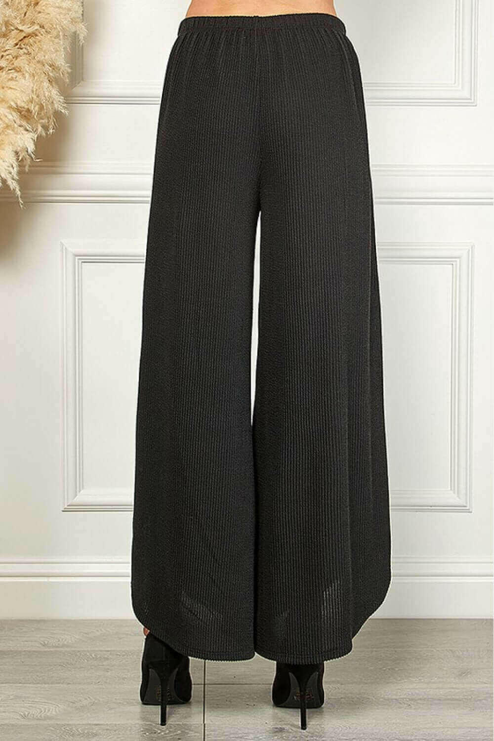 Blumin Apparel Confidently Chic Full Size Split Wide Leg Pants.