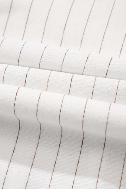 Stripe Spaghetti Strap Pocketed High Waist Maxi Dress