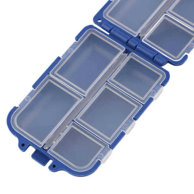 2pcs 10 Compartments Fishing Tackle Box Fly.