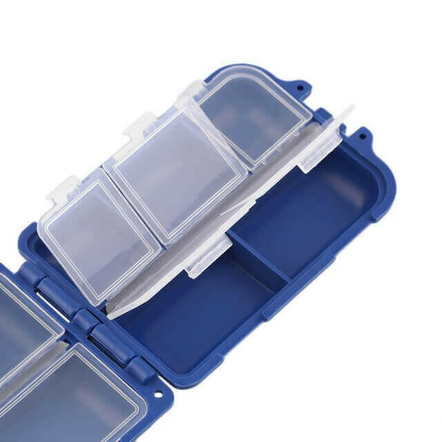 2pcs 10 Compartments Fishing Tackle Box Fly