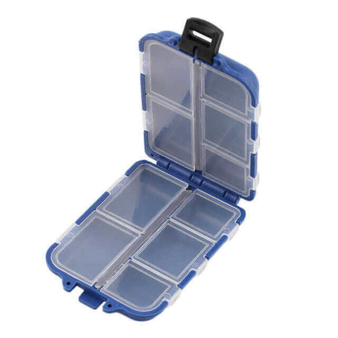 2pcs 10 Compartments Fishing Tackle Box Fly.